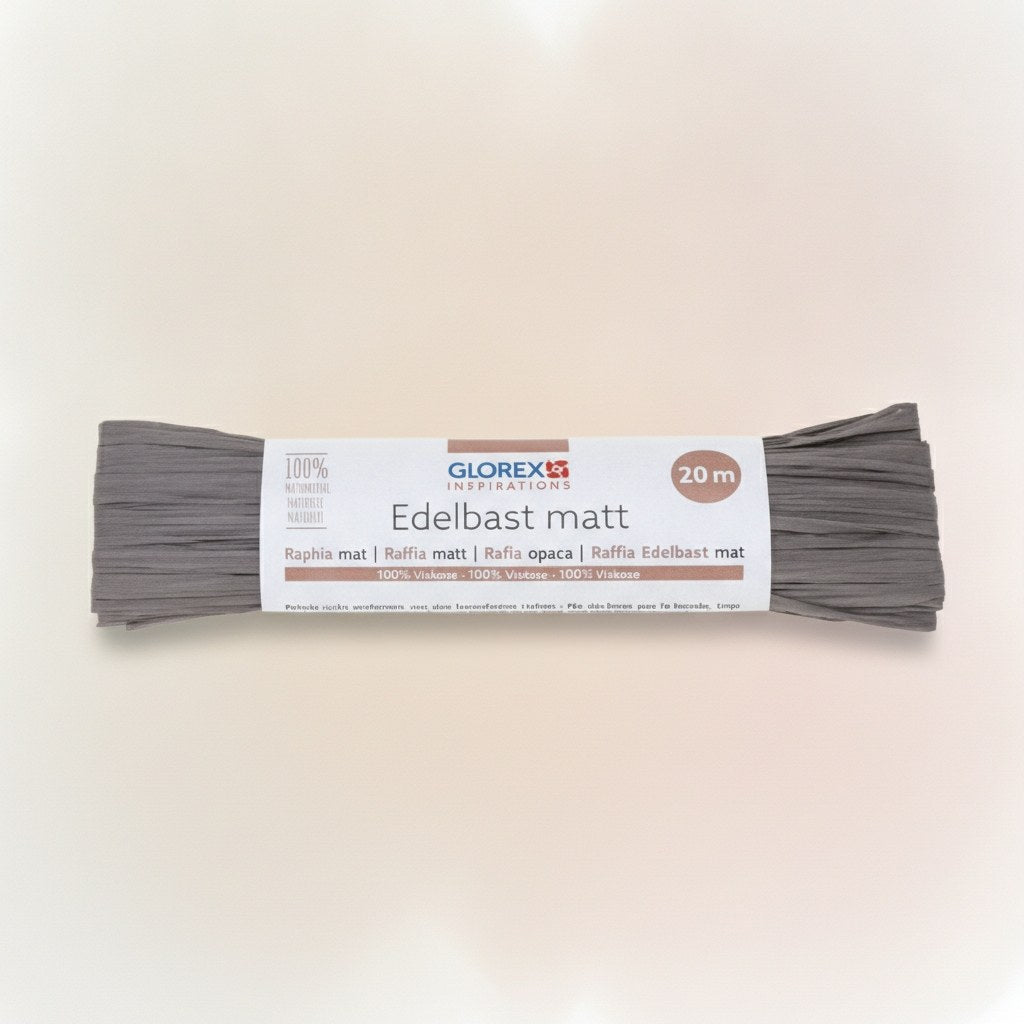 Edelbast matt 20m grau - Kidis Art