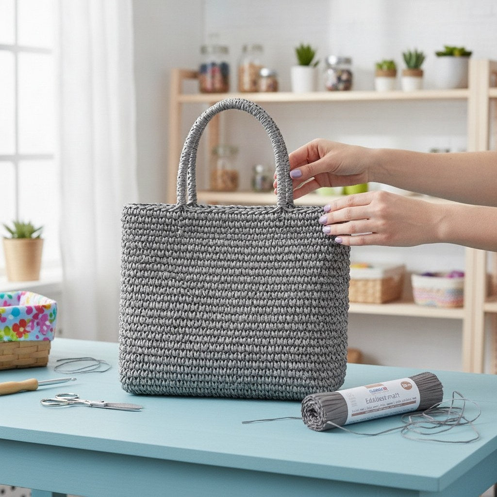 Edelbast matt 20m grau - Kidis Art