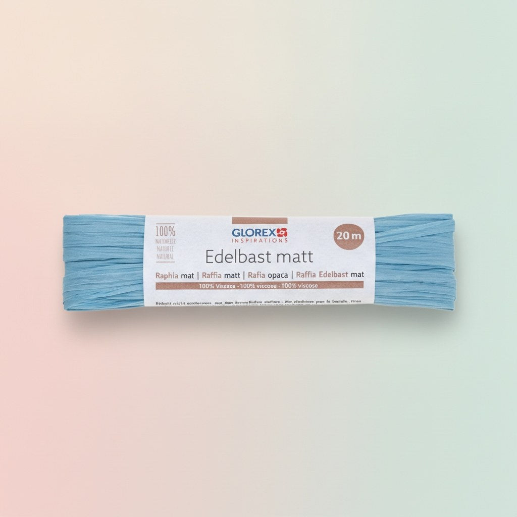 Edelbast matt 20m hellblau - Kidis Art