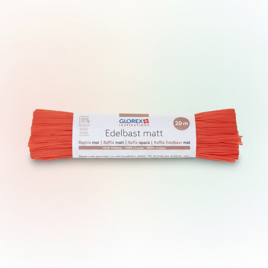 Edelbast matt 20m korallenrot - Kidis Art