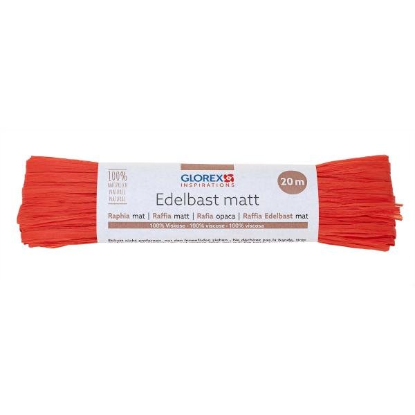 Edelbast matt 20m korallenrot - Kidis Art