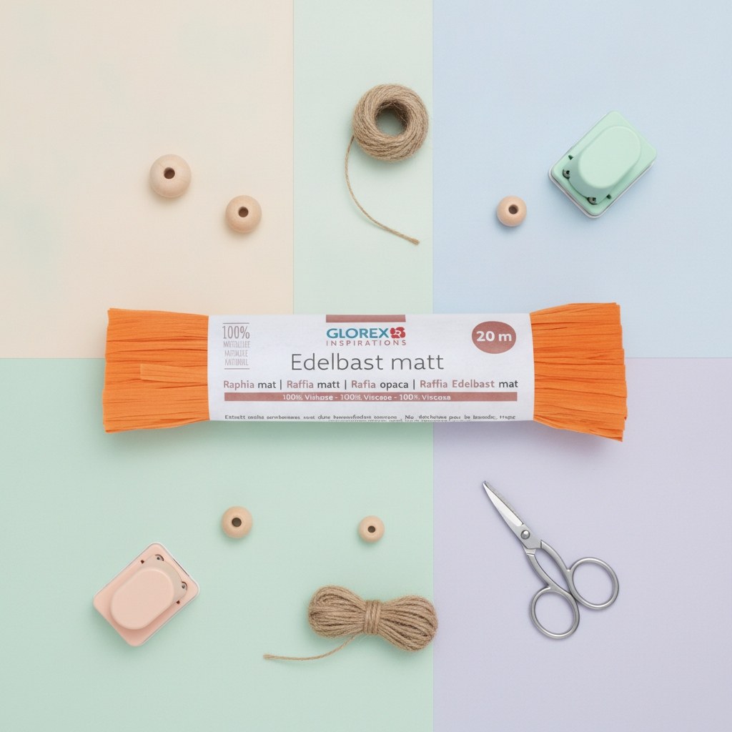 Edelbast matt 20m lachs - Kidis Art