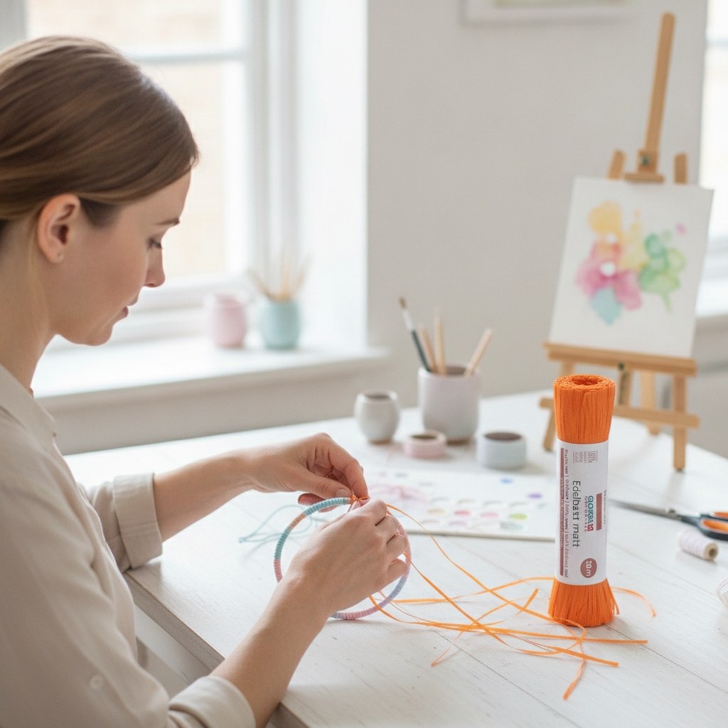 Edelbast matt 20m lachs - Kidis Art