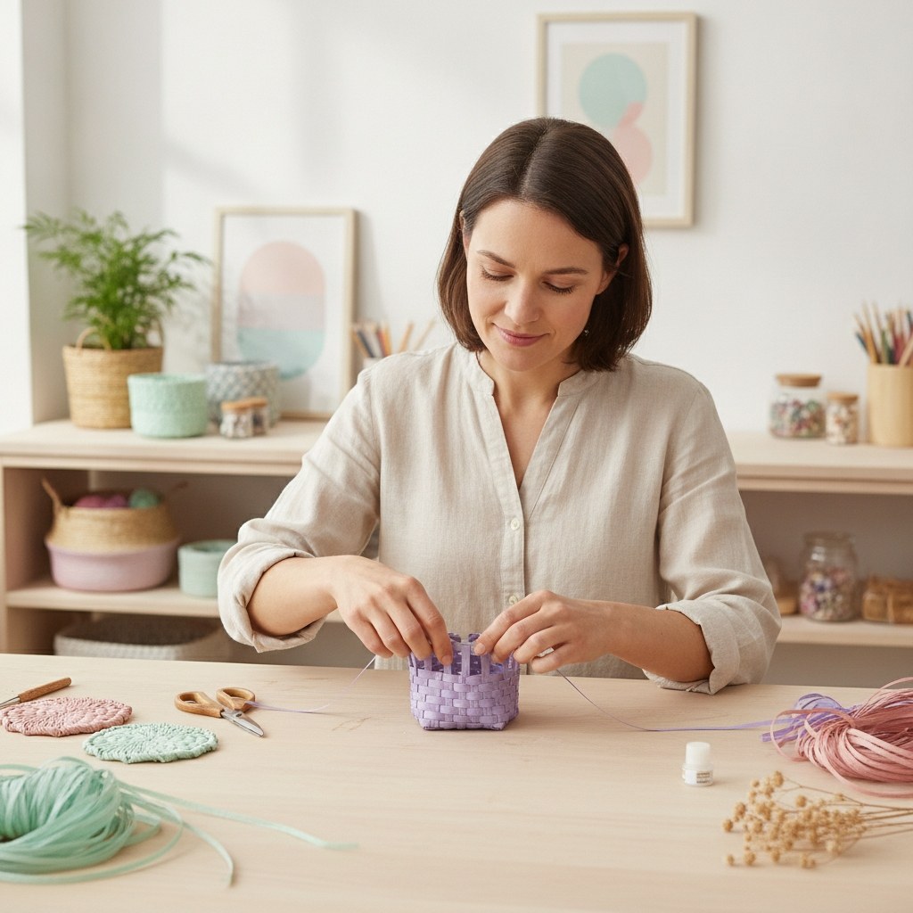 Edelbast matt 20m lavendel - Kidis Art