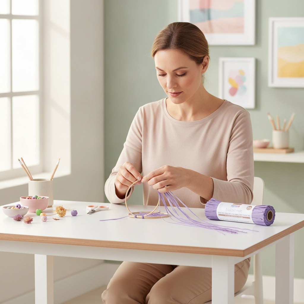 Edelbast matt 20m lavendel - Kidis Art