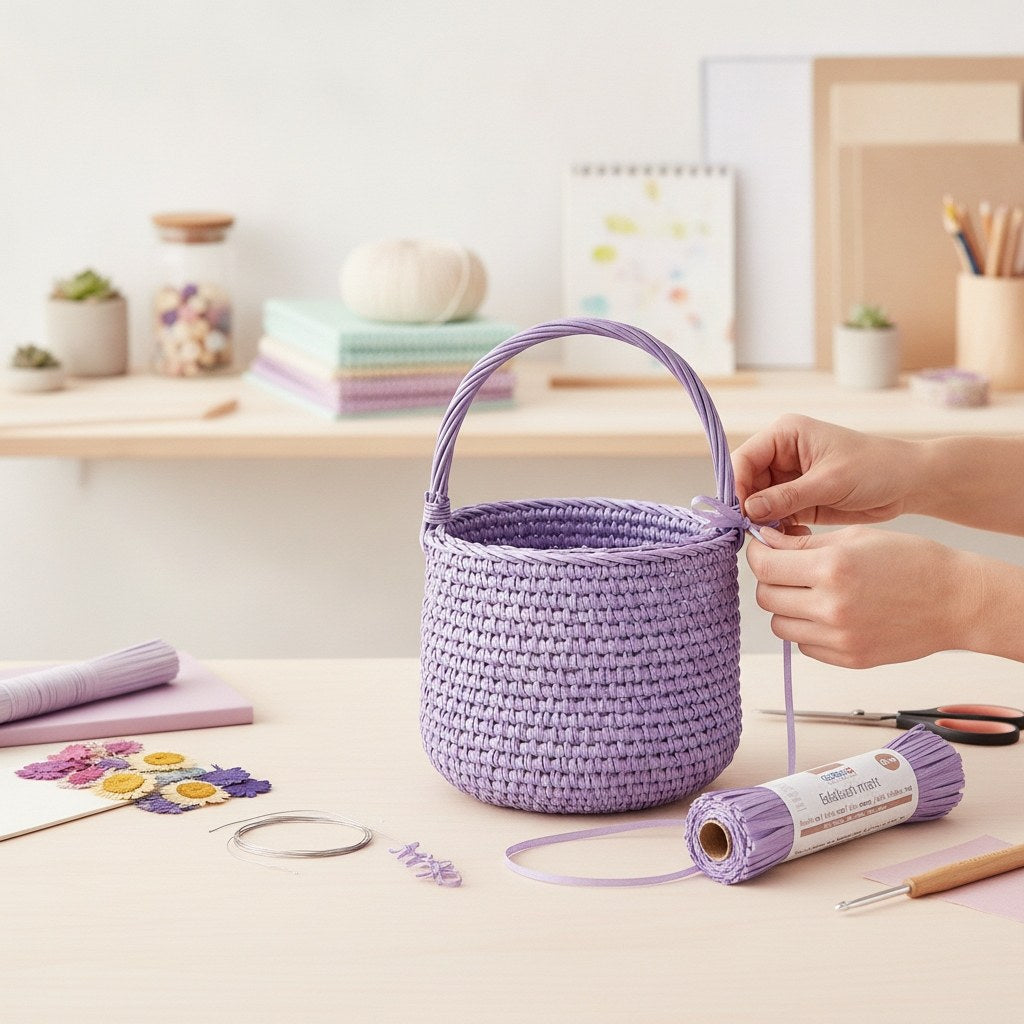 Edelbast matt 20m lavendel - Kidis Art