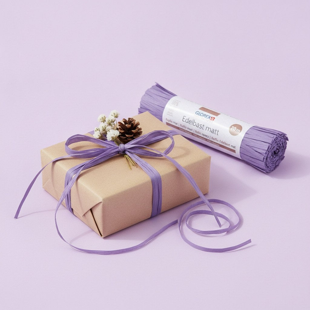 Edelbast matt 20m lavendel - Kidis Art
