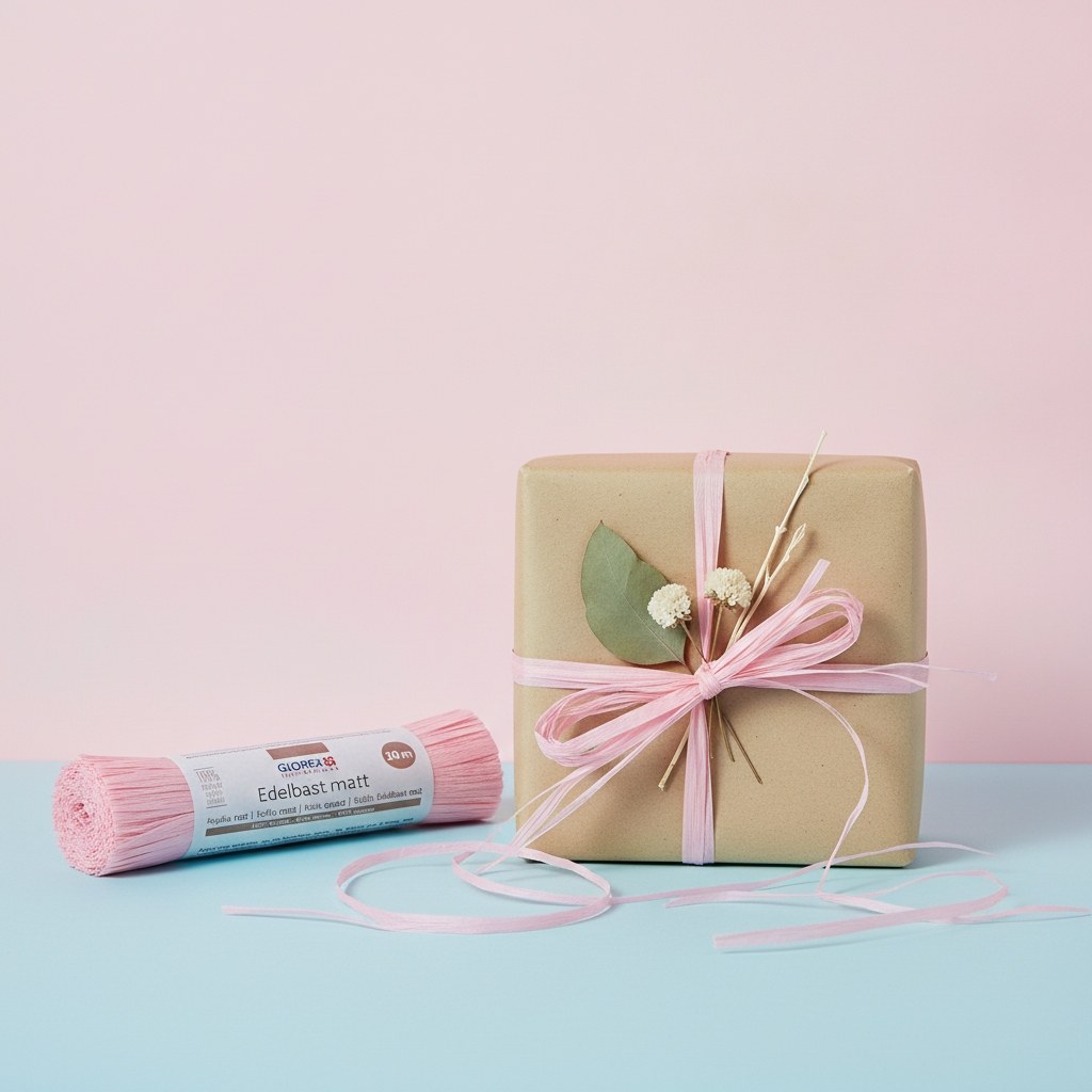 Edelbast matt 20m rosa - Kidis Art