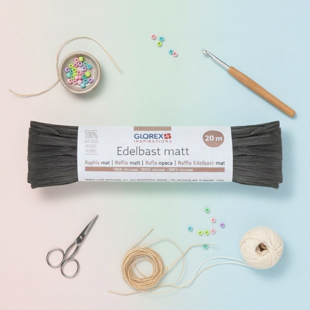 Edelbast matt 20m schwarz - Kidis Art