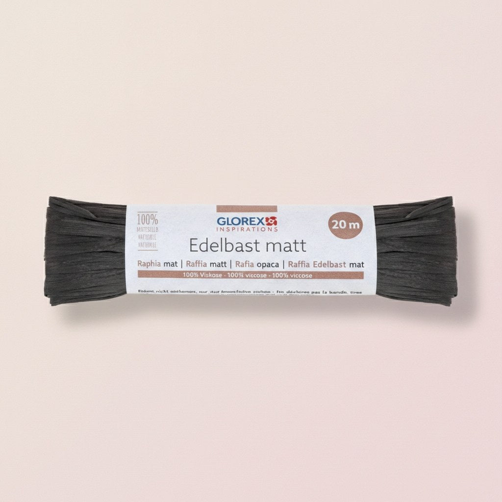 Edelbast matt 20m schwarz - Kidis Art