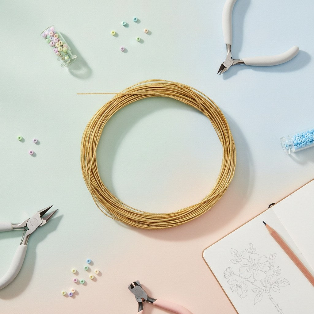 Edelstahldraht 0,4mm 4m goldfarben - Kidis Art