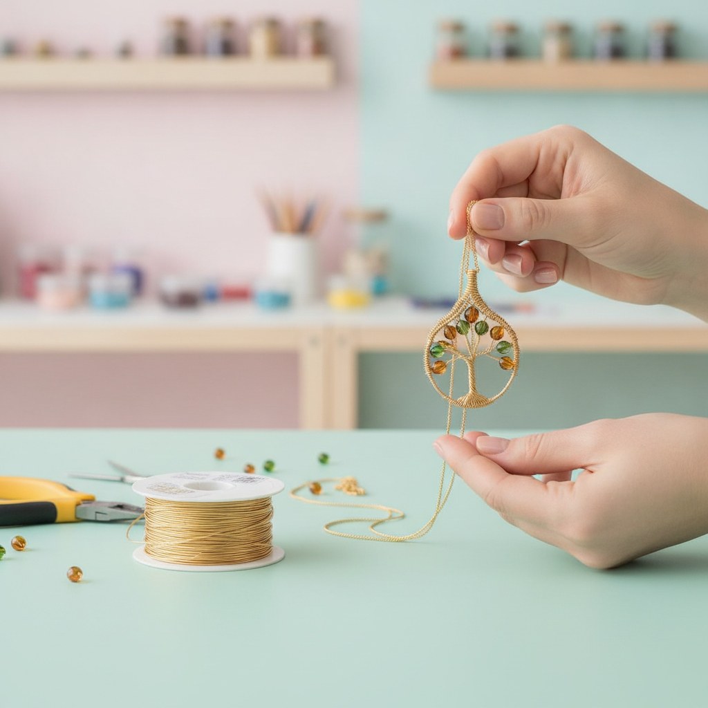 Edelstahldraht 0,4mm 4m goldfarben - Kidis Art