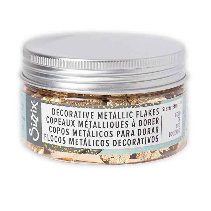 Effectz - Dekorative Mettalic Floken, Gold, 0.8g - Kidis Art