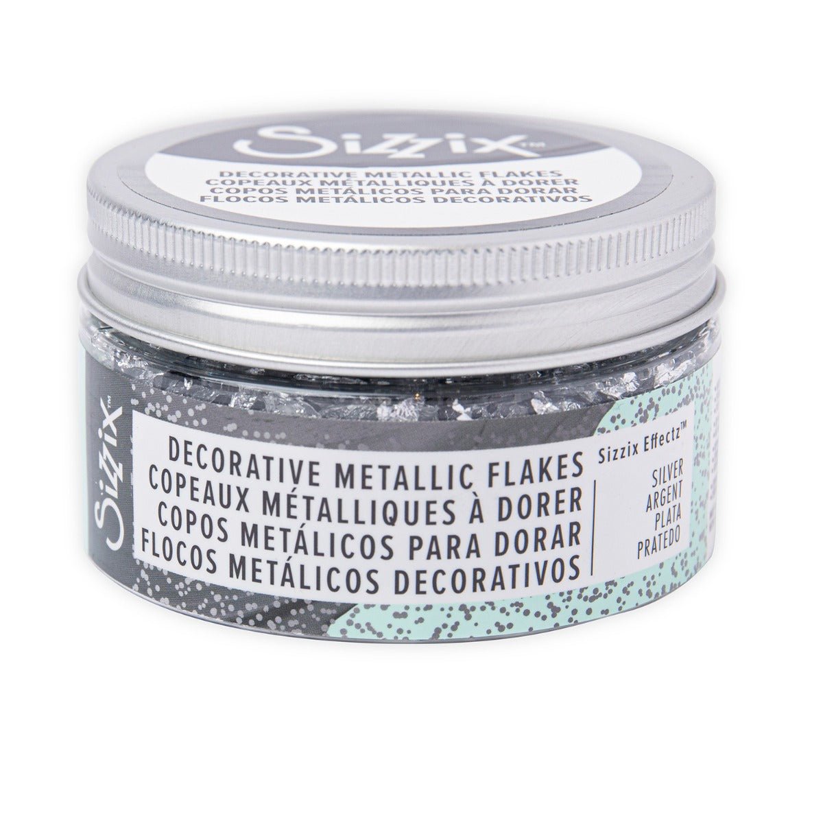 Effectz - Dekorative Mettalic Floken, Silber, 0.8g - Kidis Art