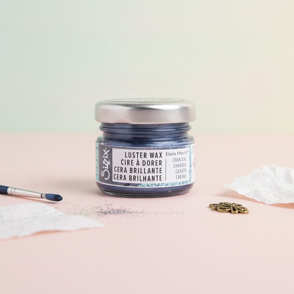 Sizzix Effectz Glanzwachs Anthrazit in Glas, schimmernde dunkle Paste für Scrapbooking-Veredelung