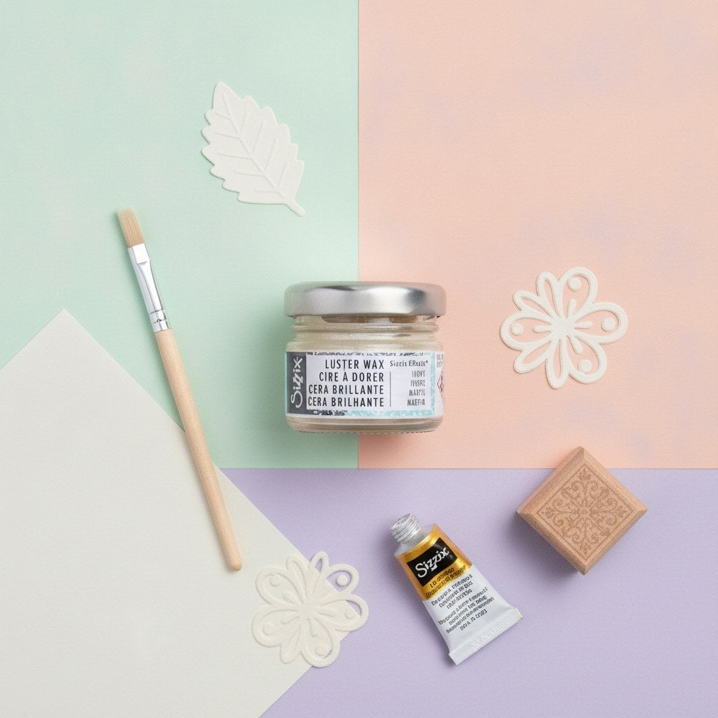 Effectz Glanzwachs Elfenbein in Glas, 20ml für Scrapbooking