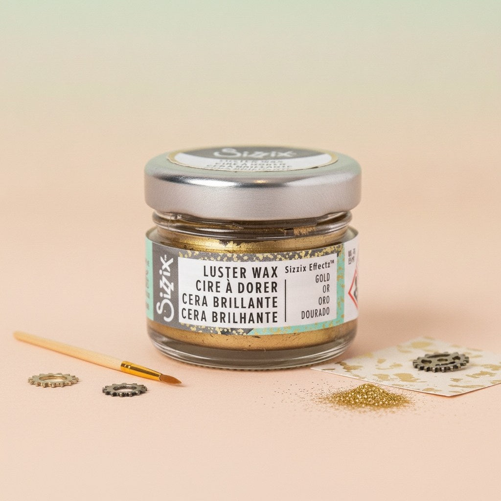 Sizzix Effectz Gold Glanzwachs 20ml Fläschchen mit Silberkappe