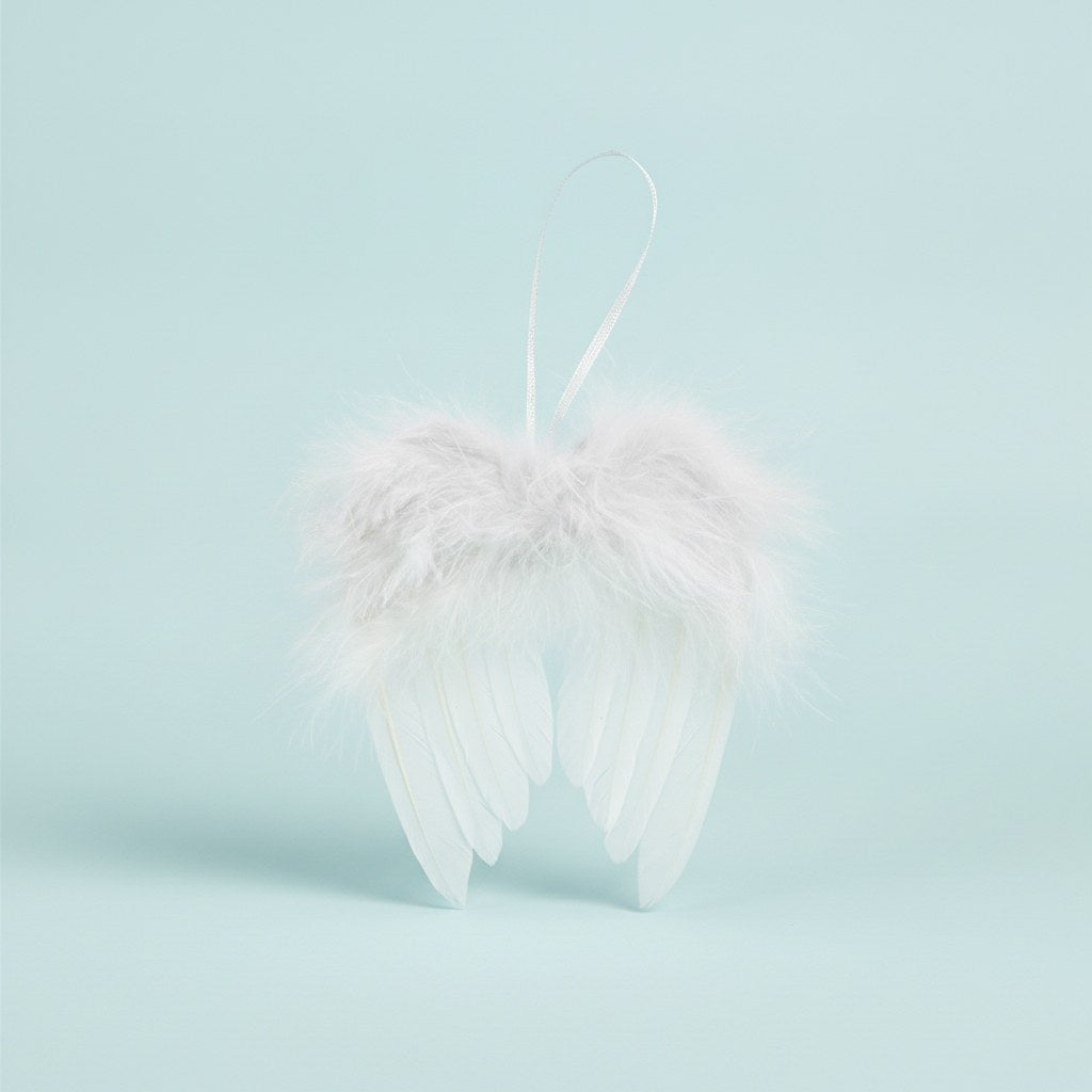 Engelflügel, weiss, schmal 11x13cm - Kidis Art