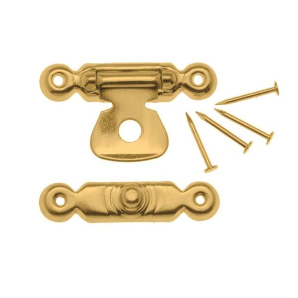 Etuiverschluss 19x26mm 2Pa mit Beschlagstiften goldfarben - Kidis Art