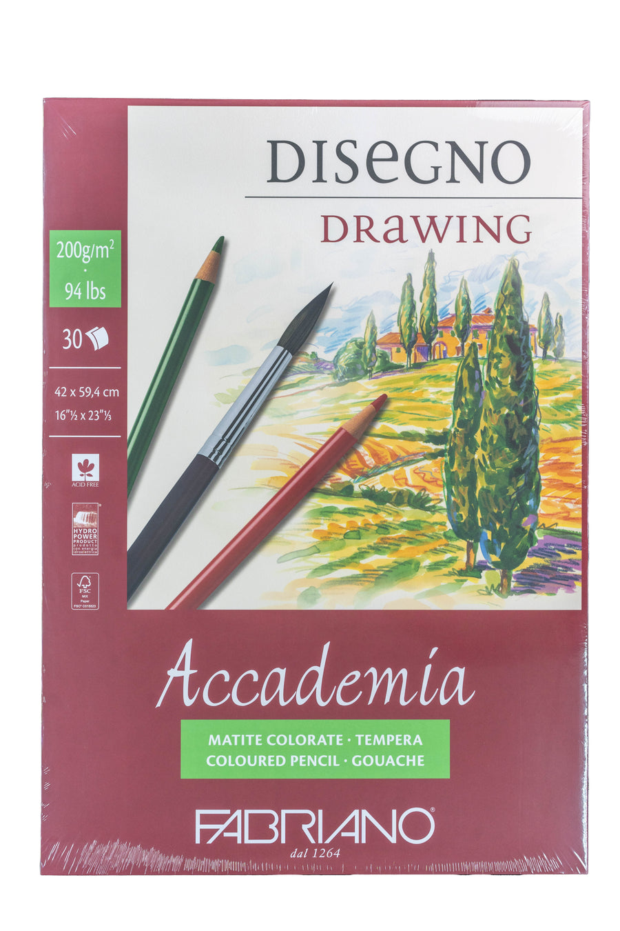 Fabriano Accademia Block geleimt - A2 - 200g - 30 Blatt