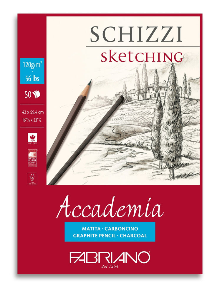 Fabriano Accademia Block geleimt - A2 - 120g - 50 Blatt - Kidis Art