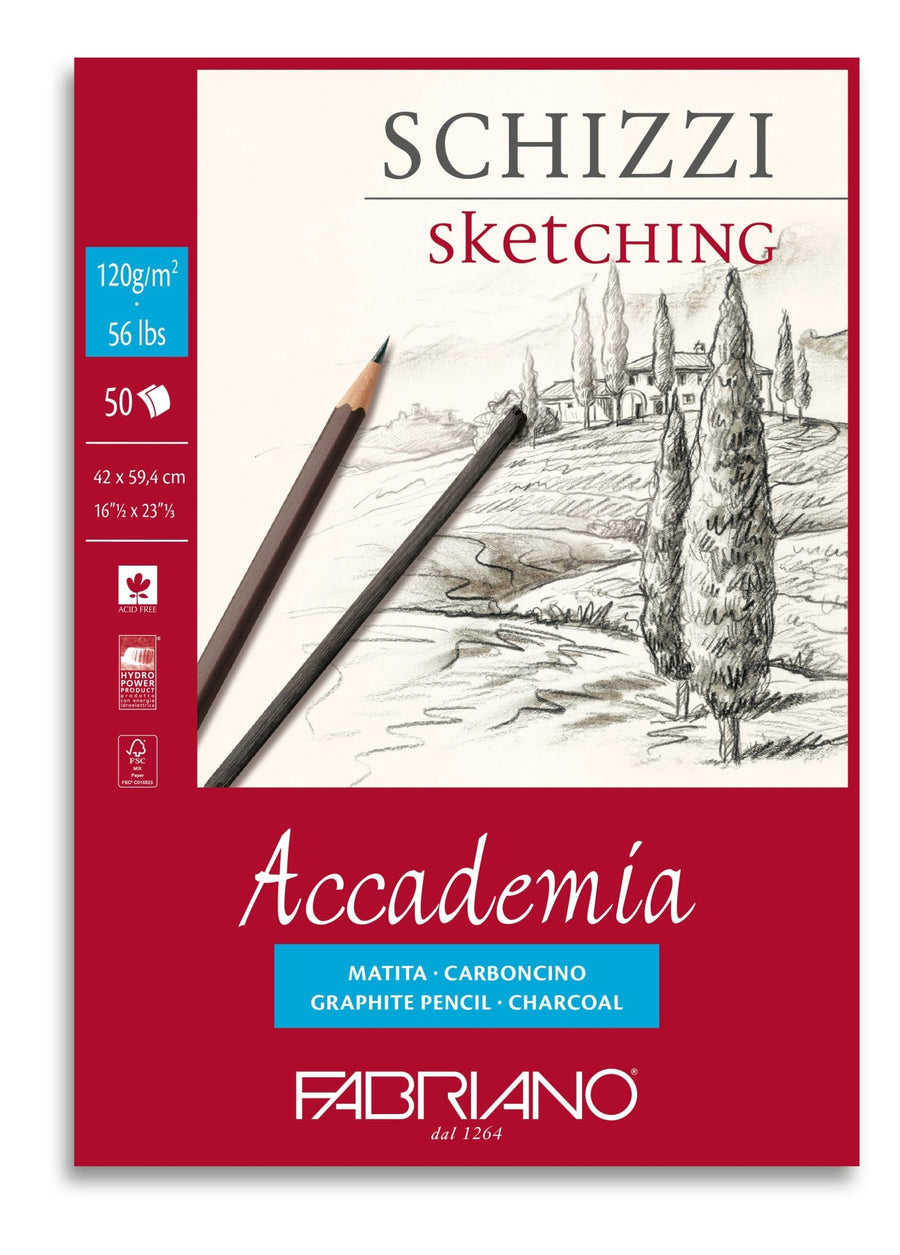 Fabriano Accademia Block geleimt - A2 - 120g - 50 Blatt - Kidis Art
