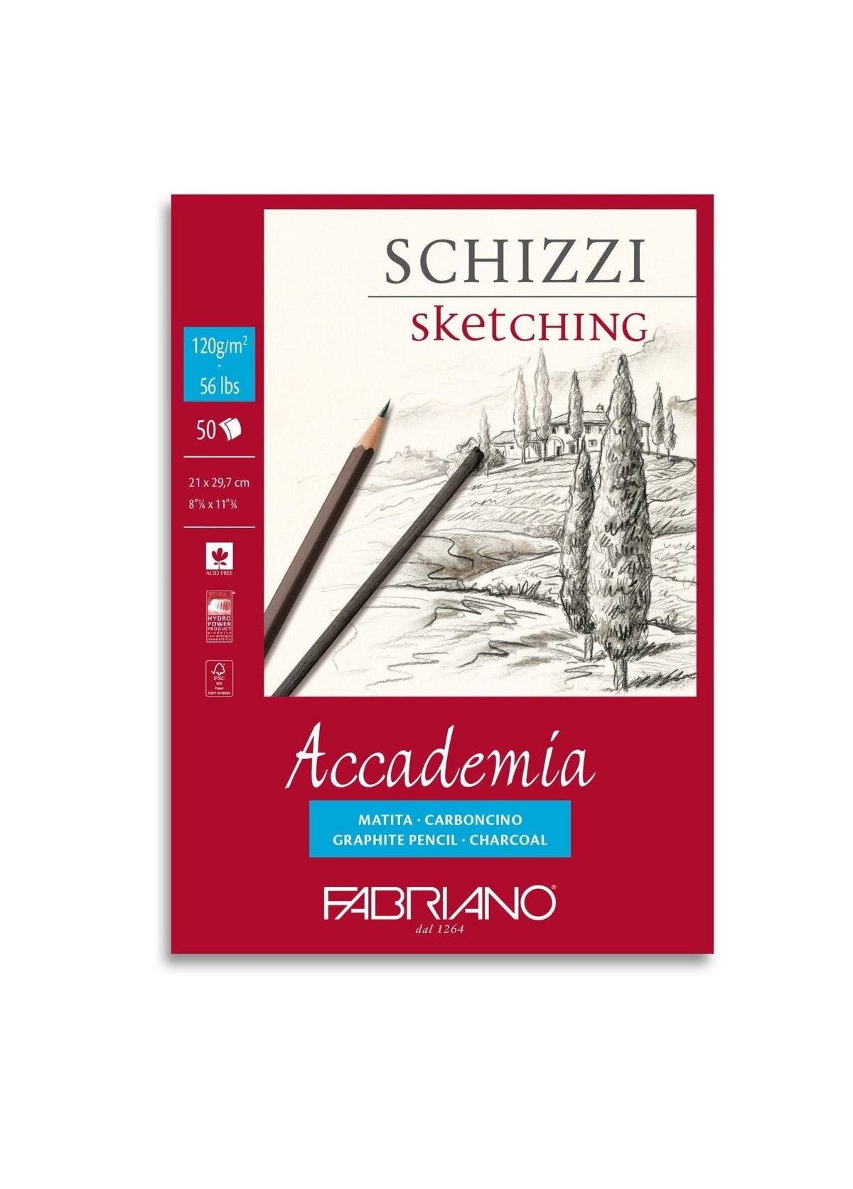Fabriano Accademia Block geleimt - A3 - 120g - 50 Blatt - Kidis Art