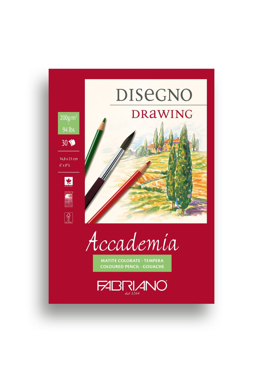 Fabriano Accademia Block geleimt - A5 - 200g - 30 Blatt - Kidis Art