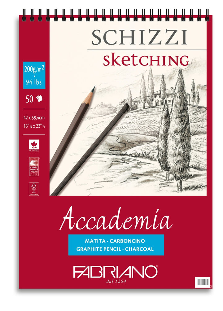 Fabriano Accademia Block mit Spirale - A2 - 120g - 50 Blatt - Kidis Art