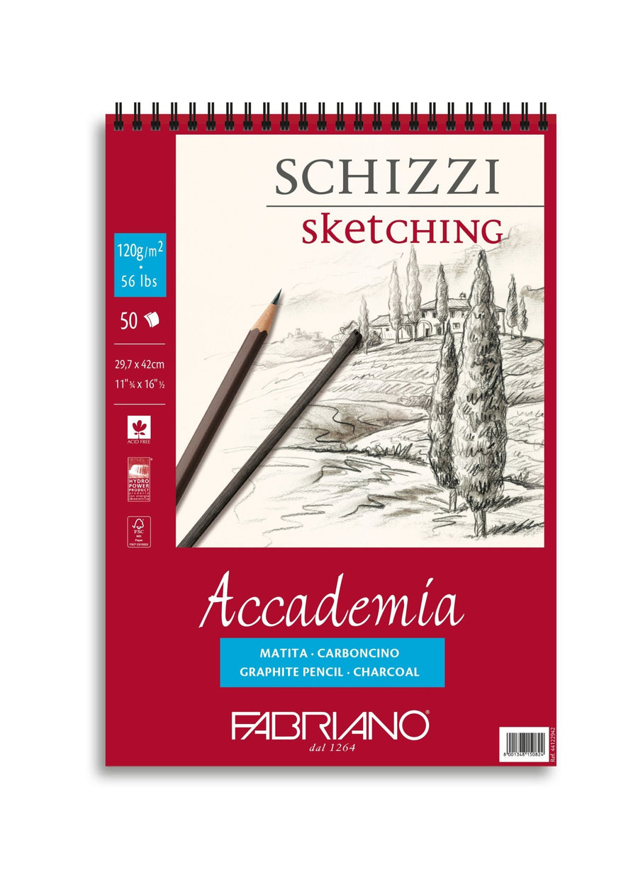 Fabriano Accademia Block mit Spirale - A3 - 120g - 50 Blatt - Kidis Art