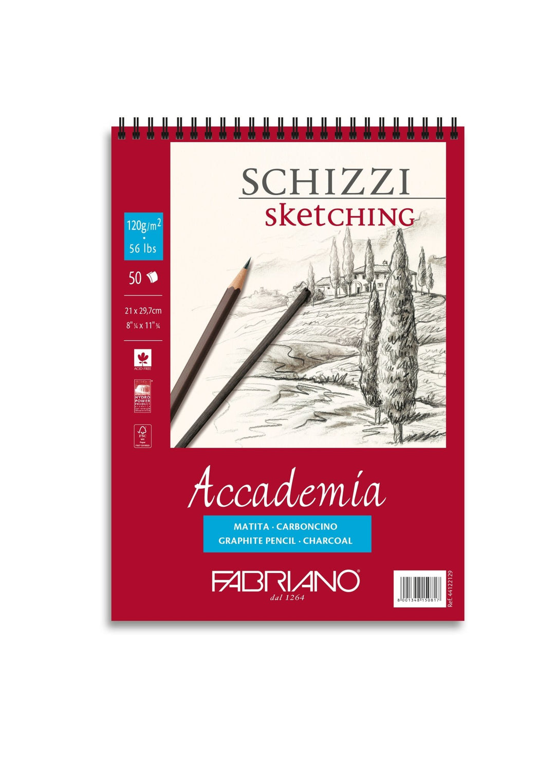 Fabriano Accademia Block mit Spirale - A4 - 120g - 50 Blatt - Kidis Art