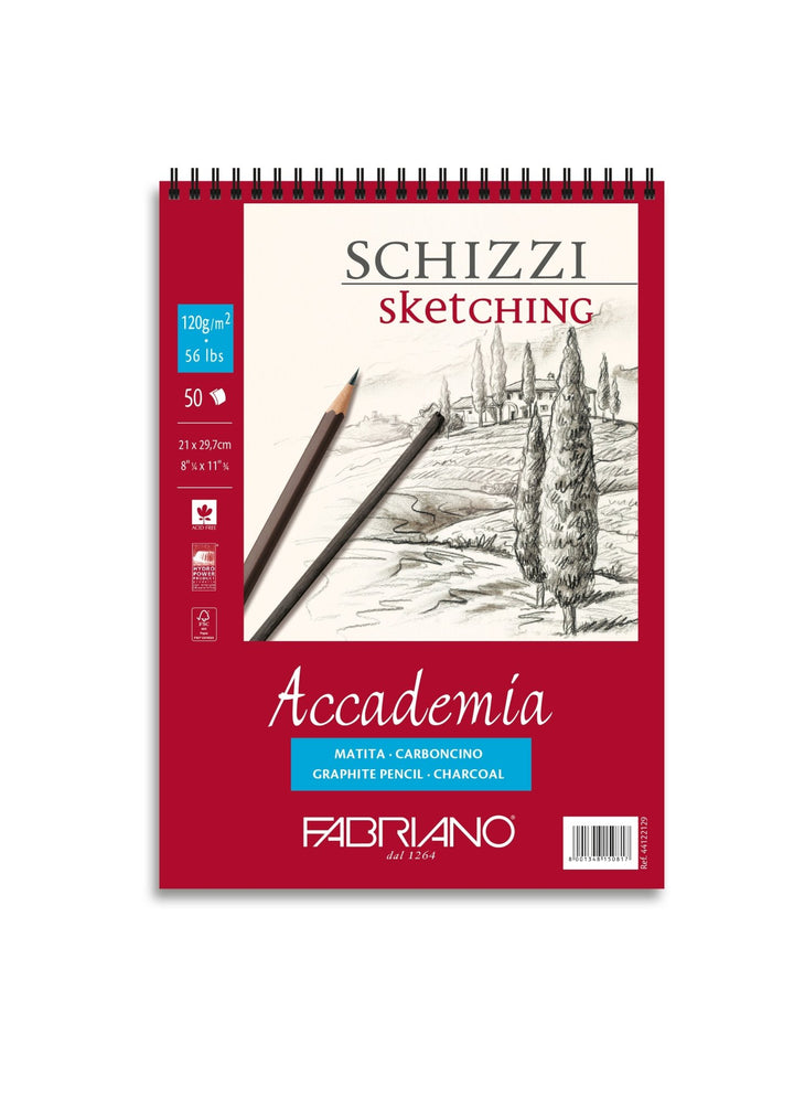 Fabriano Accademia Block mit Spirale - A4 - 120g - 50 Blatt - Kidis Art