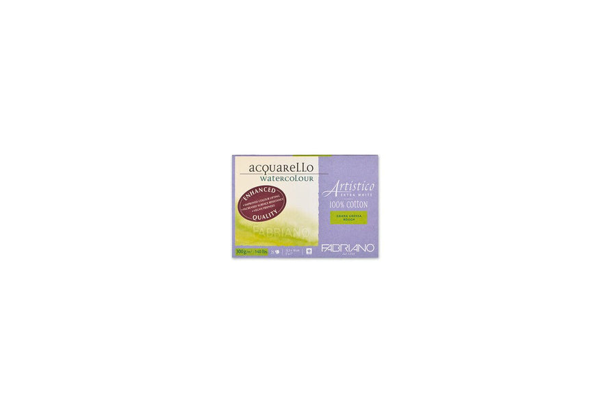 Fabriano Artistico - extra white - Block - 12,5x18cm - 300g - 25 Blatt - rau - Kidis Art
