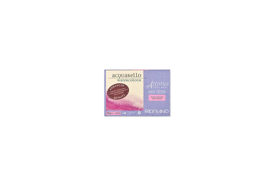 Fabriano Artistico - extra white - Block - 12,5x18cm - 300g - 25 Blatt - satiniert - Kidis Art