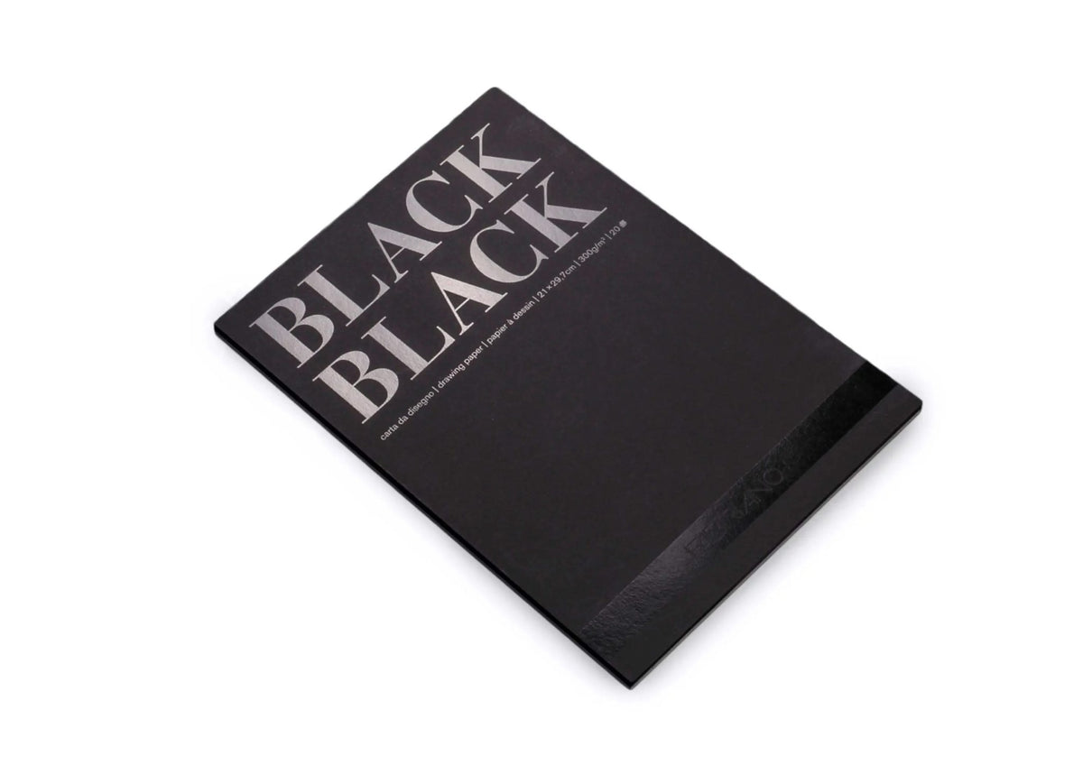 Fabriano Black Black Block - A4 - 300g - 20 Blatt - Kidis Art