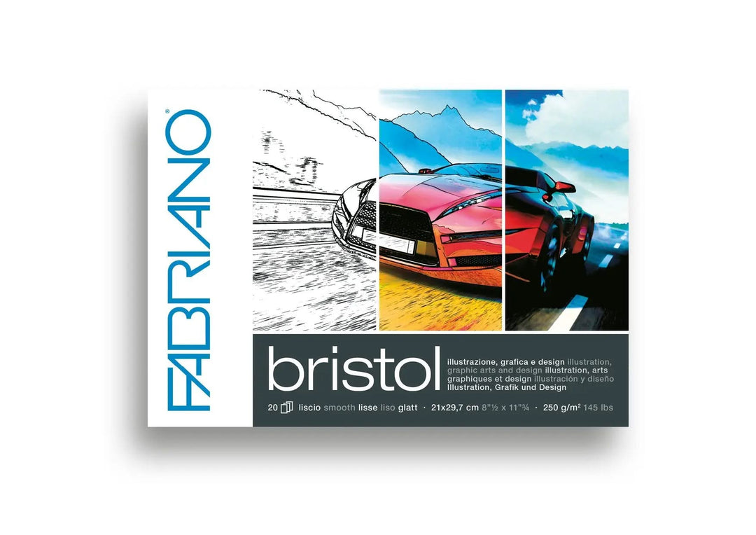 Fabriano Bristol Block - A4 - 250g - 20 Blatt - Kidis Art
