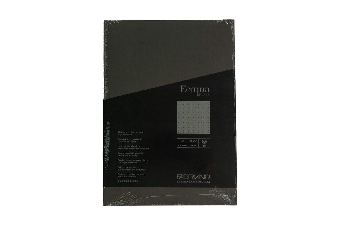 Fabriano Ecoqua Plus Block - antracite - A4 - dots - Kidis Art
