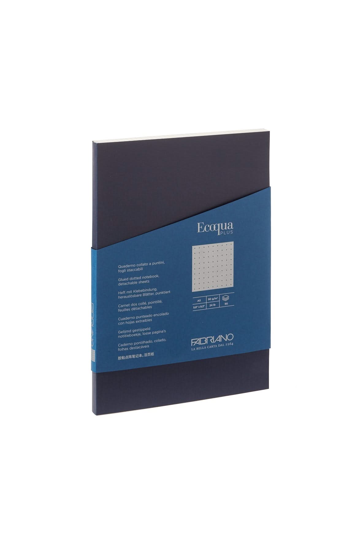 Fabriano Ecoqua Plus Block - dark blue - A5 - dots - Kidis Art