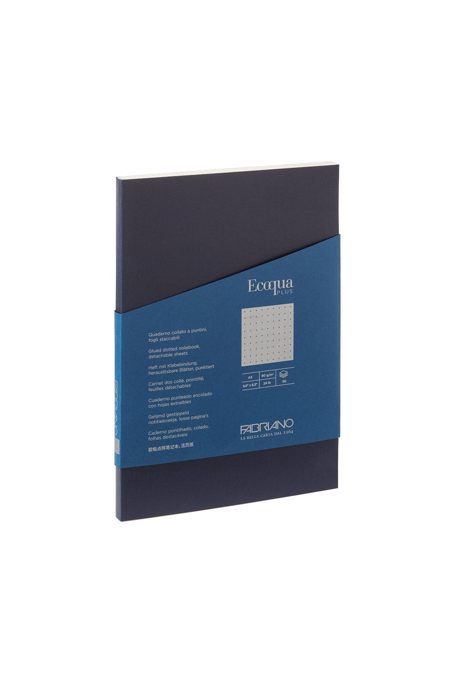 Fabriano Ecoqua Plus Block - dark blue - A5 - dots - Kidis Art