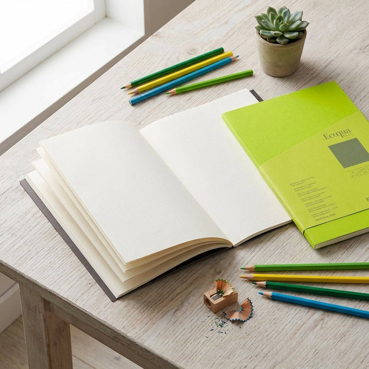 Fabriano Ecoqua Plus Block - lime - A4 - dots - Kidis Art