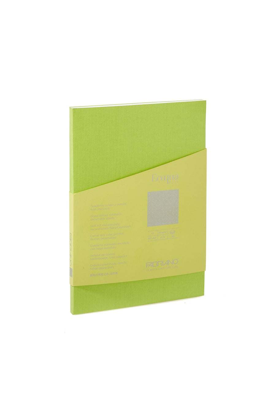 Fabriano Ecoqua Plus Block - lime - A5 - dots - Kidis Art