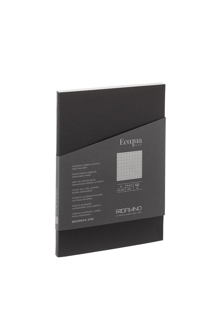 Fabriano Ecoqua Plus Block - nero - A5 - dots - Kidis Art