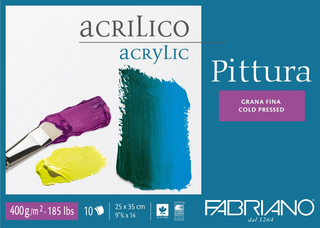 Fabriano Pittura Block - 25 x 35 cm - 400g - 10 Blatt - Kidis Art