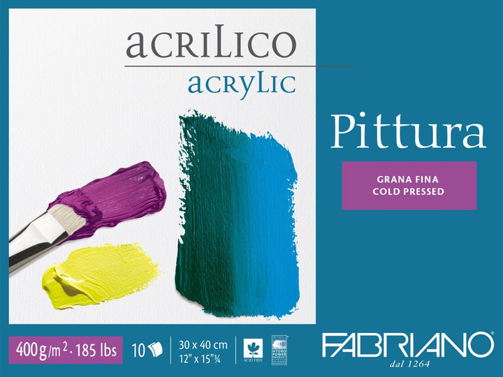 Fabriano Pittura Block - 30 X 40 cm - 400g - 10 Blatt - Kidis Art