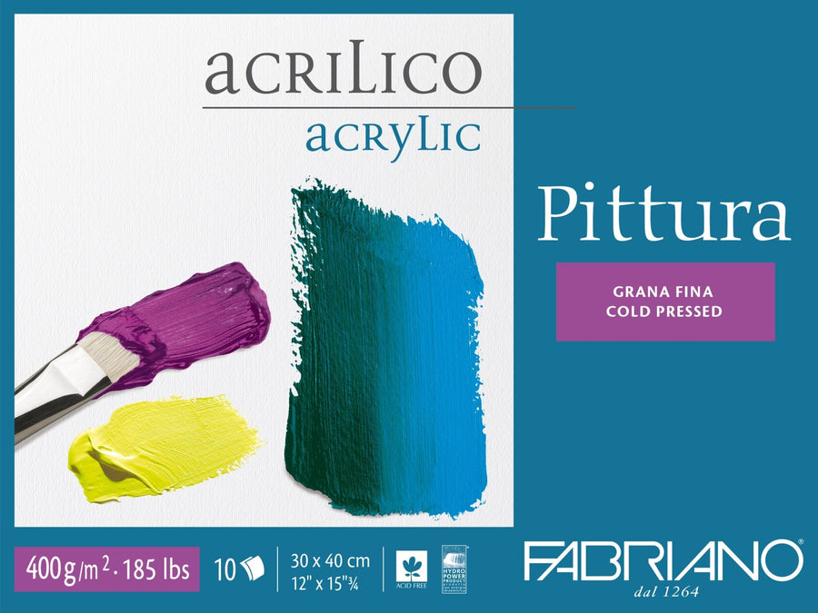 Fabriano Pittura Block - 30 X 40 cm - 400g - 10 Blatt - Kidis Art