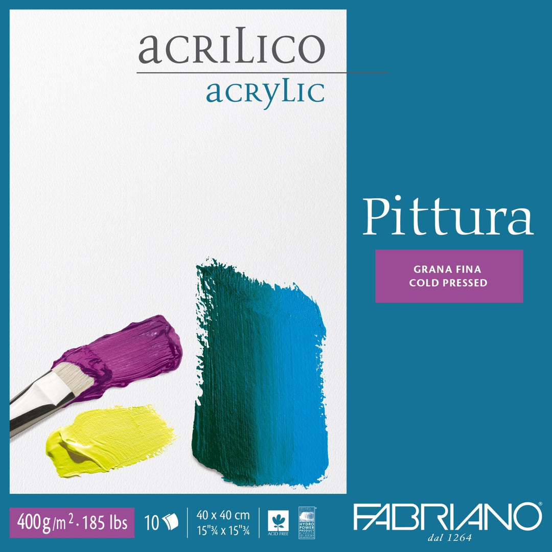 Fabriano Pittura Block - 40 x 40 cm - 400g - 10 Blatt - Kidis Art