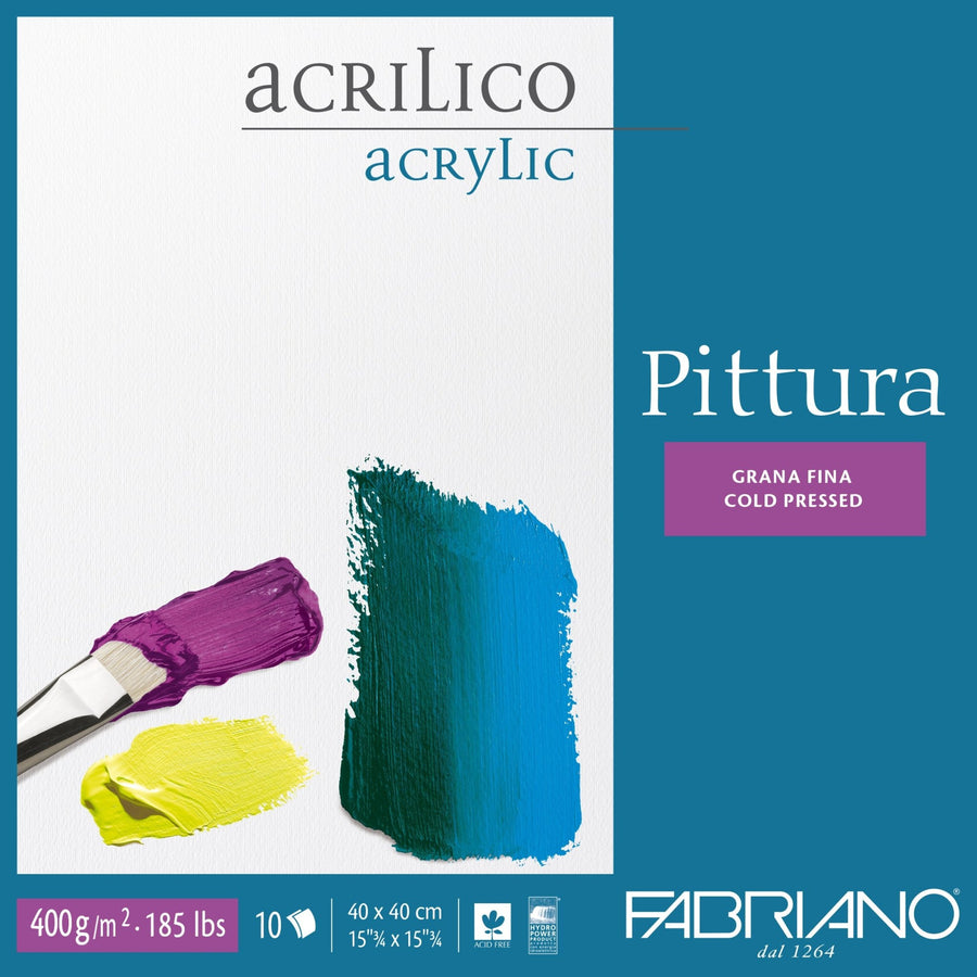 Fabriano Pittura Block - 40 x 40 cm - 400g - 10 Blatt - Kidis Art