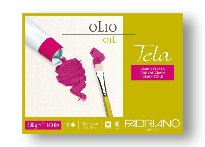 Fabriano Tela Block - 30 x 40 cm - 300g - 10 Blatt - Kidis Art