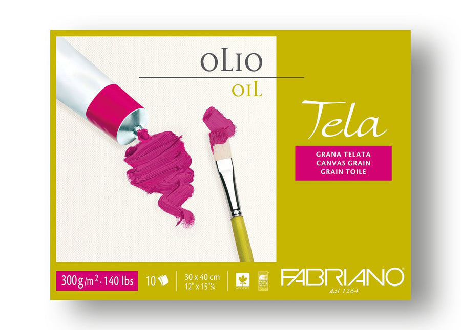 Fabriano Tela Block - 30 x 40 cm - 300g - 10 Blatt - Kidis Art