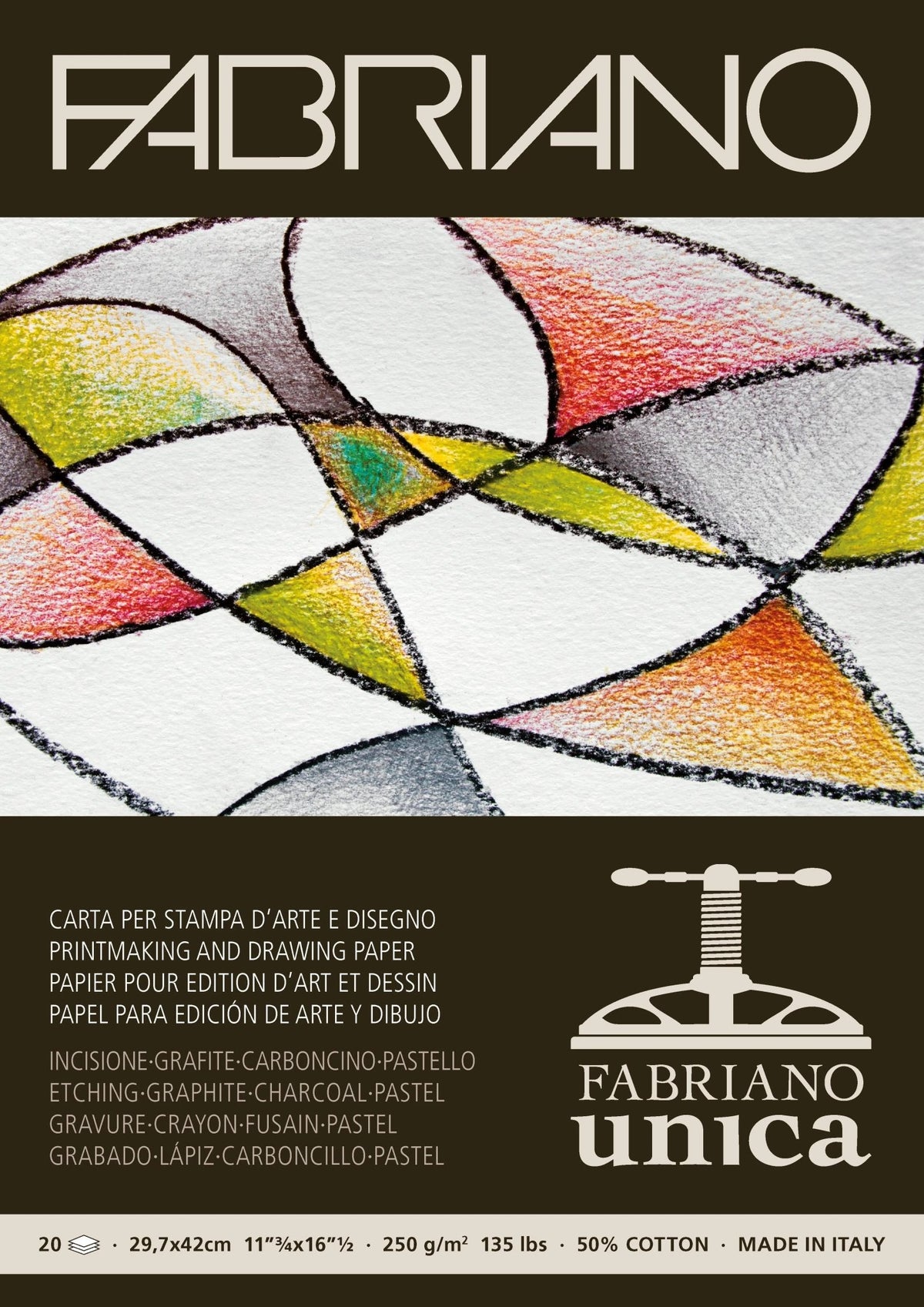 Fabriano Unica Block - A3 - 250g - 20 Blatt - Kidis Art